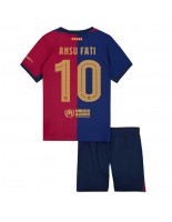 Barcelona Ansu Fati #10 Domácí dres pro děti 2024-25 Krátký Rukáv (+ trenýrky)